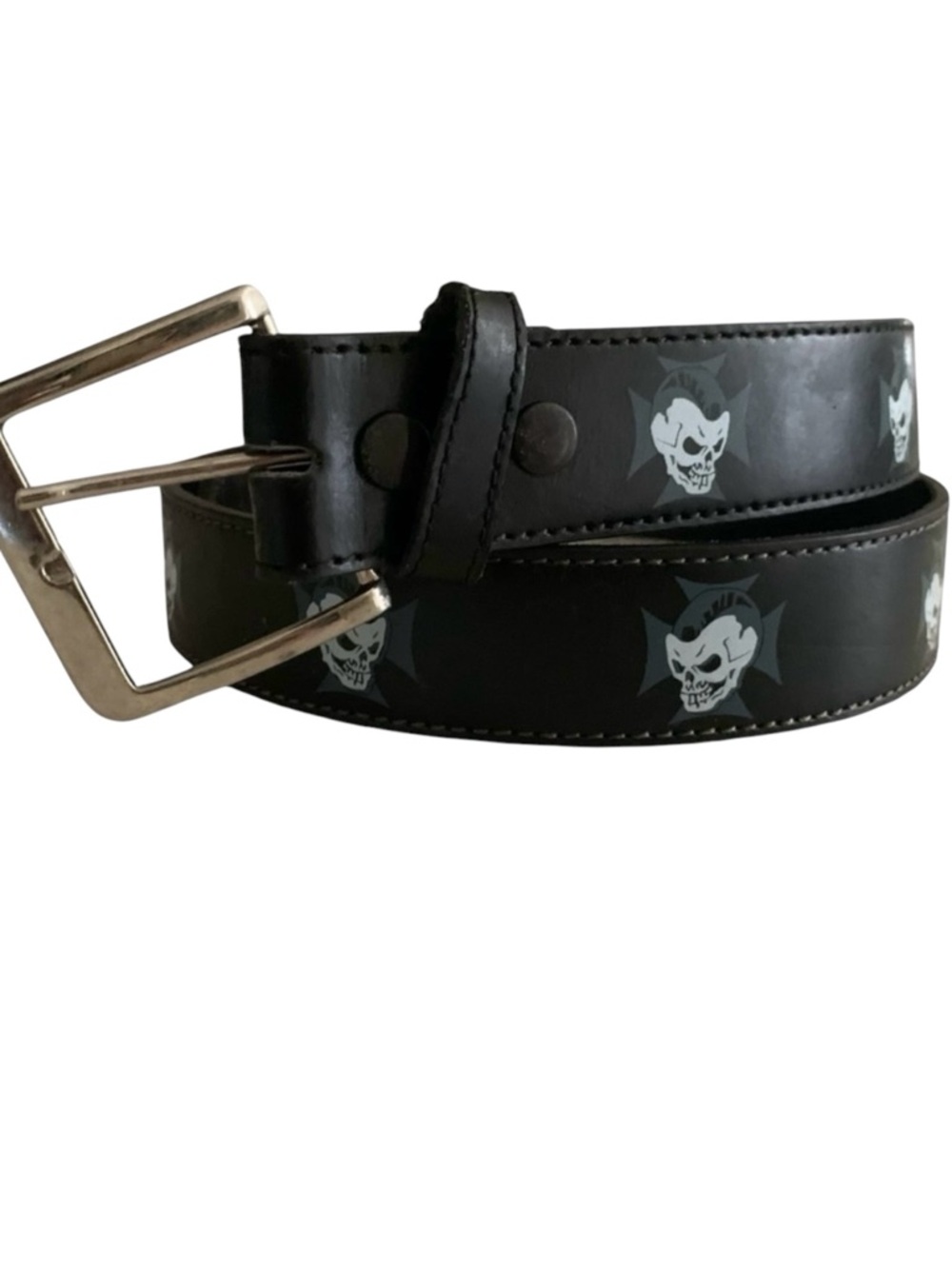 VTG Grunge EMO Punk Rock Black Belt Removable Buckle Large & XL Goth Edgy Y2K